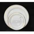 White/Gold Round Salad/Dessert Plate (7.5")